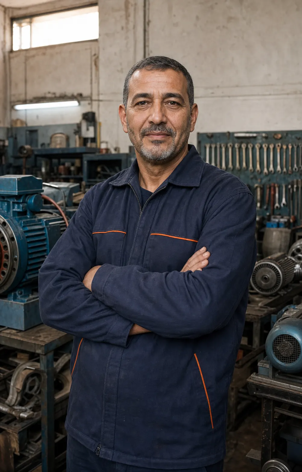 Technicien expérimenté dans un atelier électromécanique à Marrakech